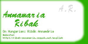 annamaria ribak business card